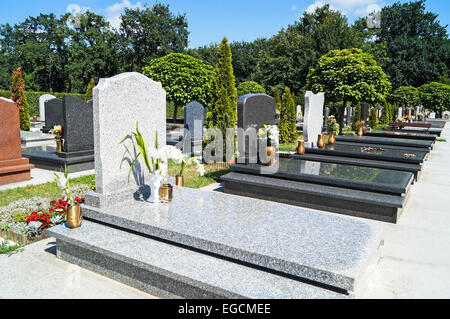 Lapidi del cimitero Foto Stock