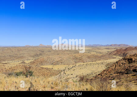 Affluente valle del fiume Swakop, fiume secco, Tsaobis farm, Namib Desert, Namibia Foto Stock