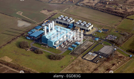 Vista aerea del gas Centrica di proprietà power station a North Killingholme nel Lincolnshire, Regno Unito Foto Stock