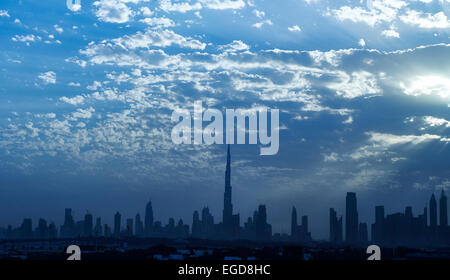 skyline di Dubai Foto Stock