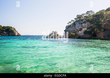 Cala Portals Vells, vicino a Palma de Mallorca, Maiorca, SPAGNA Foto Stock