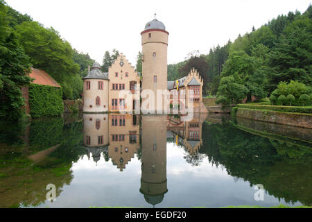 Castello Mespelbrunn, Mespelbrunn, bassa Franconia, Baviera, Germania Foto Stock