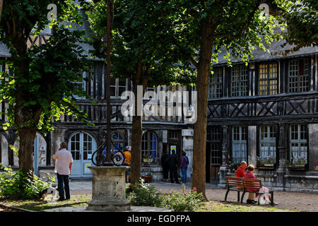 Plague-Ossuary San Maclou, Rouen, Seine-Maritime, Normandia, Francia Foto Stock