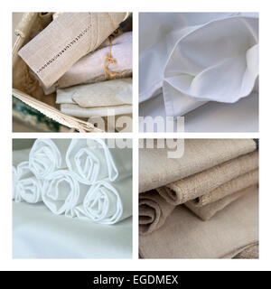 Collage di igienico e tovagliolo Foto Stock