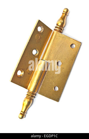 La cerniera dello sportello a isolato su bianco Foto Stock