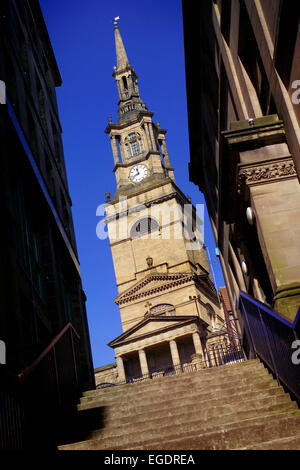 Tutti i Santi " Chiesa del Santo da Queen Street, Newcastle upon Tyne Foto Stock