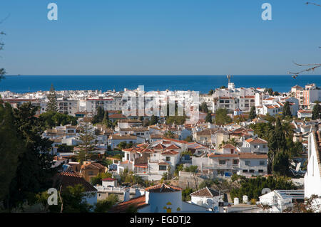 Vista panoramica, Nerja, provincia di Malaga, regione dell'Andalusia, Spagna, Europa Foto Stock