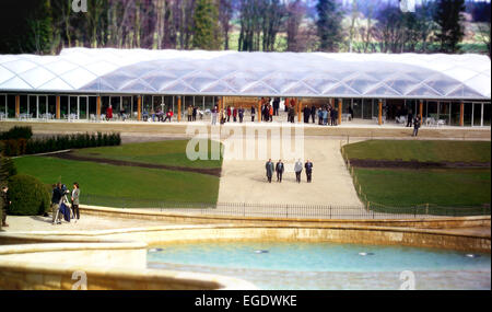Il Pavillion a Alnwick giardino, Northumberland Foto Stock