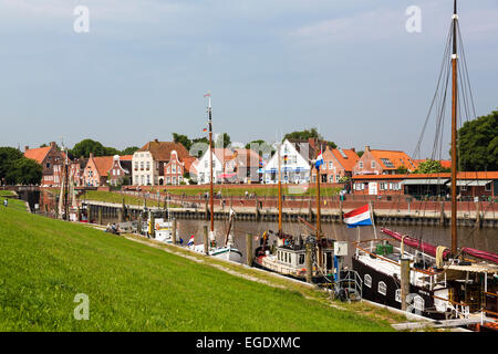 Greetsiel harbor , Bassa Sassonia, Germania, Europa Foto Stock