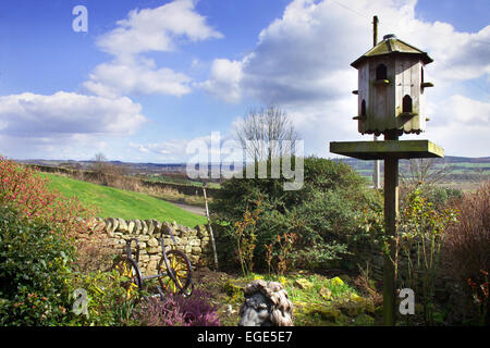 Colombaia nel giardino del ratto, Anick, Northumberland Foto Stock