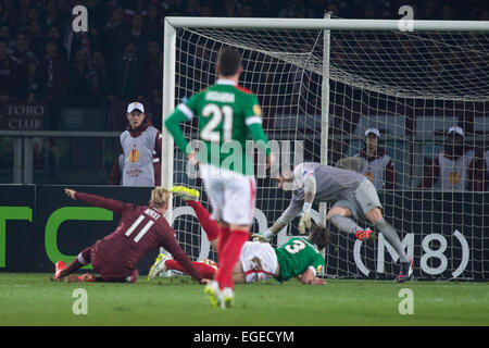 Maxi Lopez (Torino), 19 febbraio 2015 - Calcio : Maxi Lopez di Torino punteggi loro team primo obiettivo durante la UEFA Europa League, round di 32 prima gamba match tra Torino FC 2-2 Athletic Club Bilbao presso lo Stadio Olimpico di Torino a Torino, Italia. (Foto di Maurizio Borsari/AFLO) Foto Stock