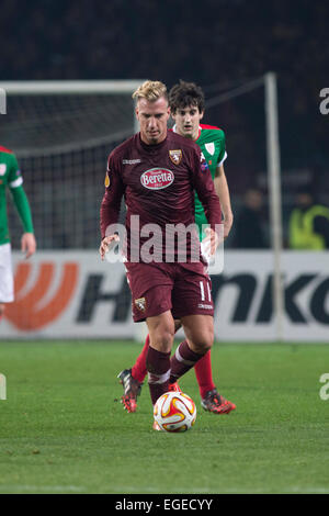 Maxi Lopez (Torino), 19 febbraio 2015 - Calcio : UEFA Europa League, round di 32 prima gamba match tra Torino FC 2-2 Athletic Club Bilbao presso lo Stadio Olimpico di Torino a Torino, Italia. (Foto di Maurizio Borsari/AFLO) Foto Stock