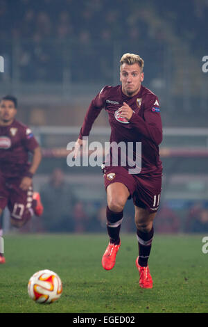 Maxi Lopez (Torino), 19 febbraio 2015 - Calcio : UEFA Europa League, round di 32 prima gamba match tra Torino FC 2-2 Athletic Club Bilbao presso lo Stadio Olimpico di Torino a Torino, Italia. (Foto di Maurizio Borsari/AFLO) Foto Stock