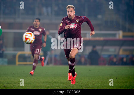 Maxi Lopez (Torino), 19 febbraio 2015 - Calcio : UEFA Europa League, round di 32 prima gamba match tra Torino FC 2-2 Athletic Club Bilbao presso lo Stadio Olimpico di Torino a Torino, Italia. (Foto di Maurizio Borsari/AFLO) Foto Stock