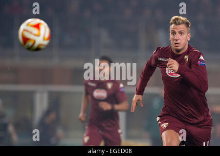 Maxi Lopez (Torino), 19 febbraio 2015 - Calcio : UEFA Europa League, round di 32 prima gamba match tra Torino FC 2-2 Athletic Club Bilbao presso lo Stadio Olimpico di Torino a Torino, Italia. (Foto di Maurizio Borsari/AFLO) Foto Stock