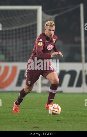 Maxi Lopez (Torino), 19 febbraio 2015 - Calcio : UEFA Europa League, round di 32 prima gamba match tra Torino FC 2-2 Athletic Club Bilbao presso lo Stadio Olimpico di Torino a Torino, Italia. (Foto di Maurizio Borsari/AFLO) Foto Stock