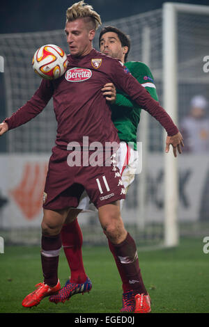 Maxi Lopez (Torino), 19 febbraio 2015 - Calcio : UEFA Europa League, round di 32 prima gamba match tra Torino FC 2-2 Athletic Club Bilbao presso lo Stadio Olimpico di Torino a Torino, Italia. (Foto di Maurizio Borsari/AFLO) Foto Stock