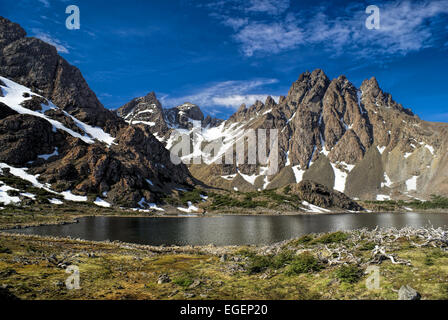 Vista panoramica di Navarino isola nel sud del Cile Foto Stock