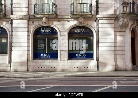 Colpo di esterno della banca RBS in Leeds City Centre Foto Stock