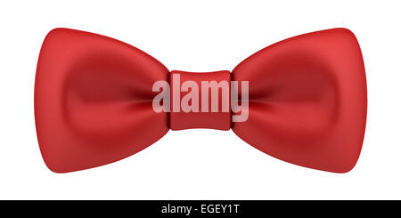 Red bow tie isolati su sfondo bianco Foto Stock