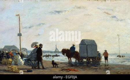 Eugène Boudin sulla spiaggia di Trouville Foto Stock