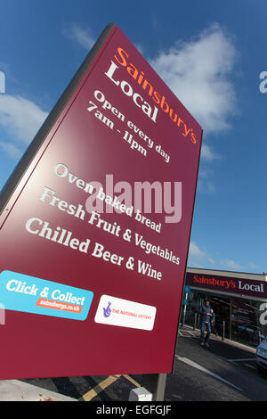 Sainsbury's supermercato locale Foto Stock