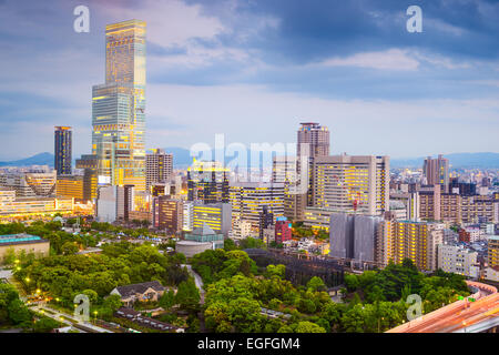 Osaka, Giappone cityscape nel quartiere Abeno. Foto Stock