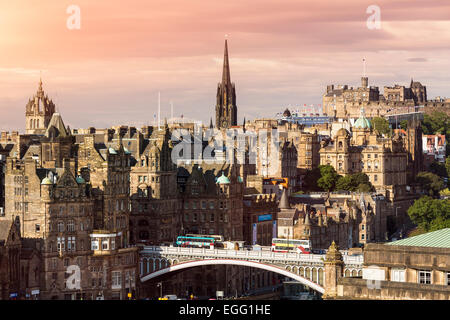 Edinburgh, skyline da Calton Hill Foto Stock