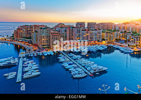 Il Principato di Monaco, Fontvielle Harbour Foto Stock