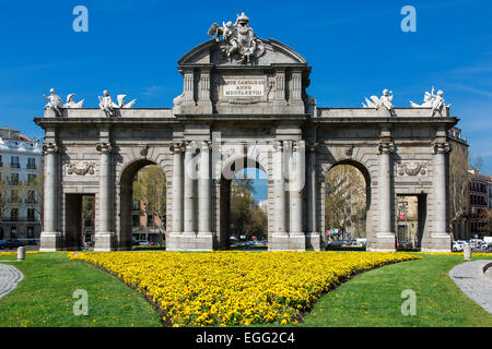 Madrid Alcala Arch Foto Stock