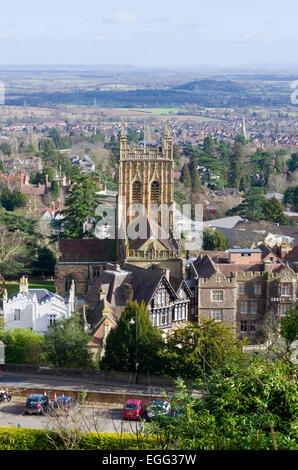 Great Malvern Town e Priory, Worcestershire, England, Regno Unito Foto Stock