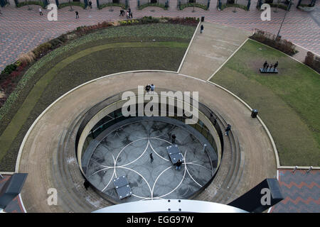 Una vista dal tetto di Brimingham Central Library Foto Stock