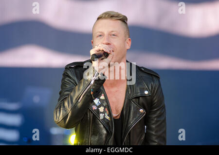 Leeds Festival 2014 a Bramham Park - Giorno 1 - spettacoli con: Macklemore dove: Leeds, Regno Unito quando: 22 Ago 2014 Foto Stock