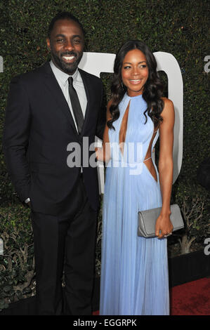 LOS ANGELES, CA - Novembre 11, 2013: Idris Elba & Naomie Harris presso il Los Angeles premiere del loro film 'Mandela: camminata lunga alla libertà' alla Cupola di Glossari Affini, Hollywood. Foto Stock