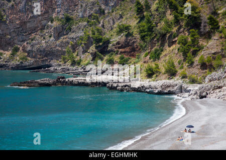 Spiaggia, aquafredda di Maratea, Maratea, Basilicata, Italia, Europa Foto Stock