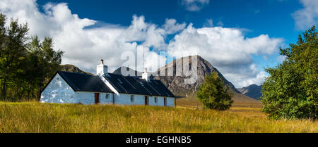 Black Rock Cottage Glencoe Highlands della Scozia Foto Stock
