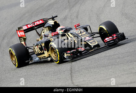 Pastor Maldonado (VEN), Team Lotus F1 E23, Formula 1 sessioni di collaudo, Circuit de Catalunya. Foto Stock