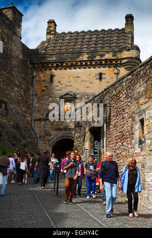 Il Castello di Edimburgo. La Scozia, Regno Unito, Europa. Foto Stock