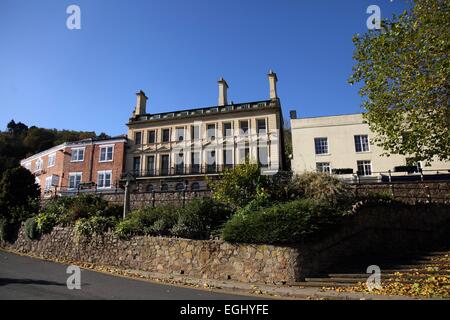 Il centro della città e lo shopping in Great Malvern, Worcestershire Foto Stock