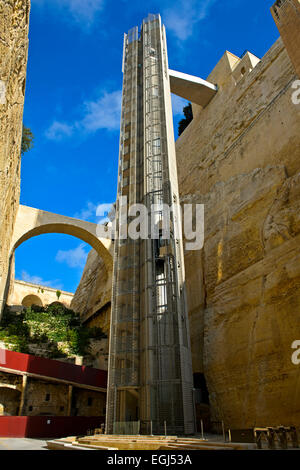 Il sollevamento Barrakka, Valletta, Malta Foto Stock