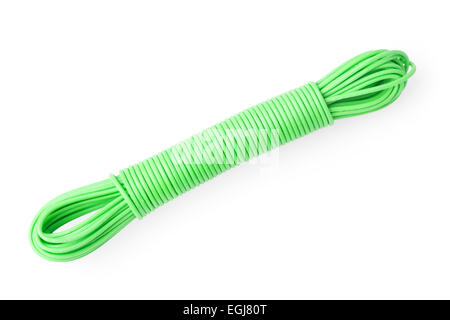 Matassa di corda in plastica isolato su bianco Foto stock - Alamy