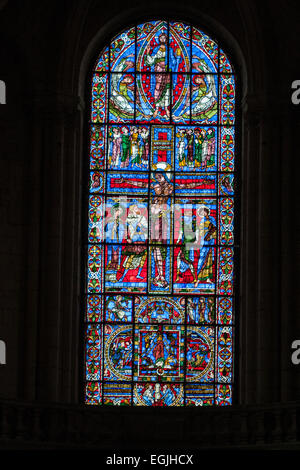 Vetrata di Cathedrale St-Pierre, Poitiers Foto Stock