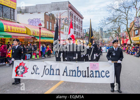Cadetti di St John Ambulance in parata, Foto Stock