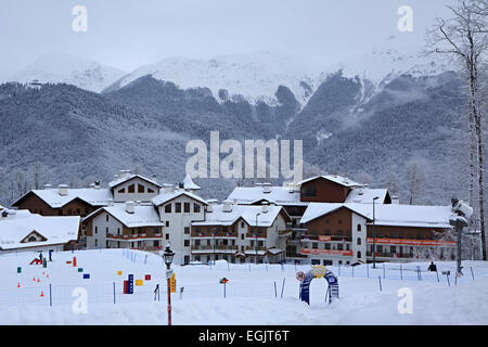 Priyut Pandy in Roza Khutor plateau Foto Stock