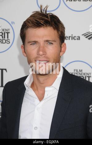 Los Angeles, CA, Stati Uniti d'America. Il 21 febbraio, 2015. Feb 21, 2015 - Los Angeles, CA, Stati Uniti d'America - Attore SCOTT EASTWOOD al "trentesimo Spirit Awards' Venice Beach, CA. © Paul Fenton/ZUMA filo/Alamy Live News Foto Stock