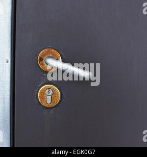 Nero antico frammento della porta Foto Stock