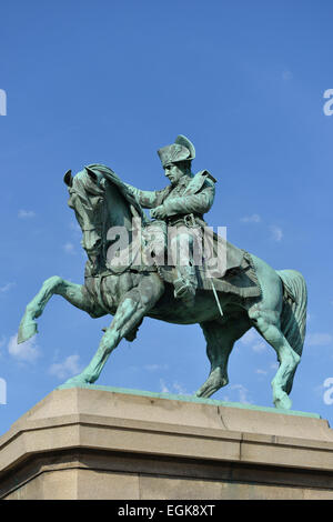 Cherbourg (nord-ovest della Francia): statua equestre di Napoleone I Foto Stock
