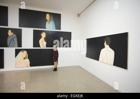 Timothy Taylor Gallery, Mayfair, Londra, Regno Unito. Il 26 febbraio, 2015. Una mostra di nuovo, quadri di grandi dimensioni di Alex Katz. Oggetto di più di 200 mostre personali e quasi 500 gruppo mostra internazionale dal 1951, Katz è stato onorato con numerose retrospettive compreso il Whitney Museum of American Art, New York, Stati Uniti d'America; Tate St Ives, UK; Turner contemporaneo, Margate, Regno Unito; e Guggenheim di Bilbao, Spagna. La mostra viene eseguito dal 28 febbraio fino al 2 aprile 2015. Credito: Malcolm Park editoriale/Alamy Live News Foto Stock