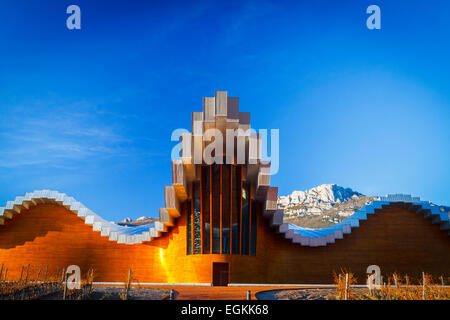 Ysios cantina. Laguardia. Rioja Alavesa. Alava, Paesi Baschi, l'Europa. Foto Stock