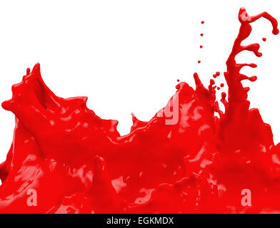 Rosso di spruzzi di vernice Foto Stock